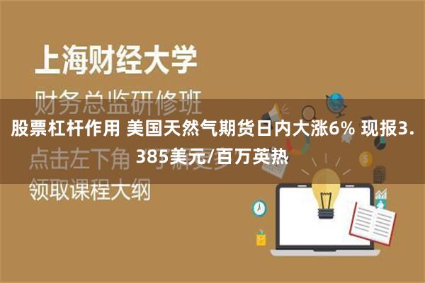 股票杠杆作用 美国天然气期货日内大涨6% 现报3.385美元/百万英热